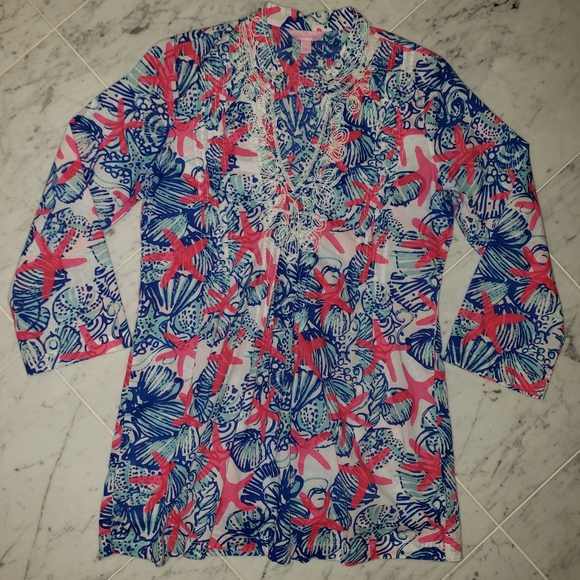 Lilly Pulitzer Sarasota Tunic ~ She She Shells - Picture 2 of 8
